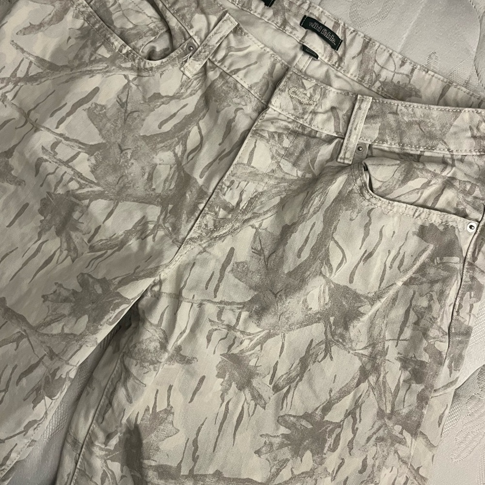 wild fable Beige Camo Low-Rise Jeans